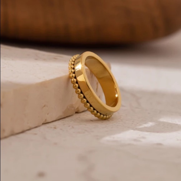 💛18K gold plated micro beaded ring - Picture 4 of 4